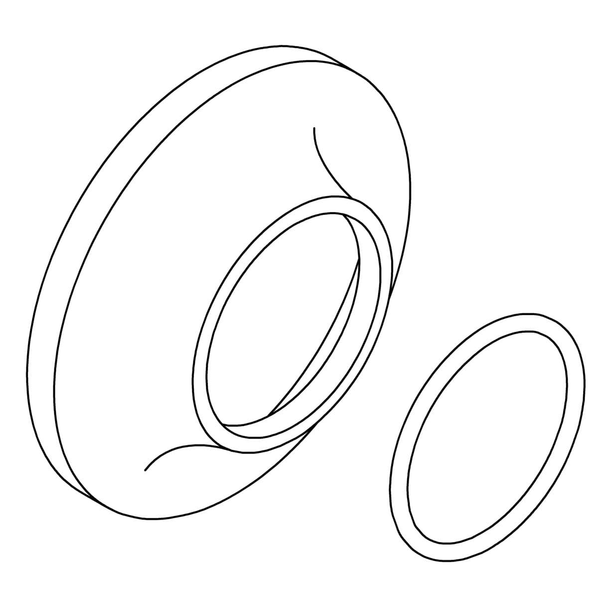 Kohler Genuine Parts Escutcheon KIT - Vibrant Brushed Moderne Brass by Kohler Genuine Parts