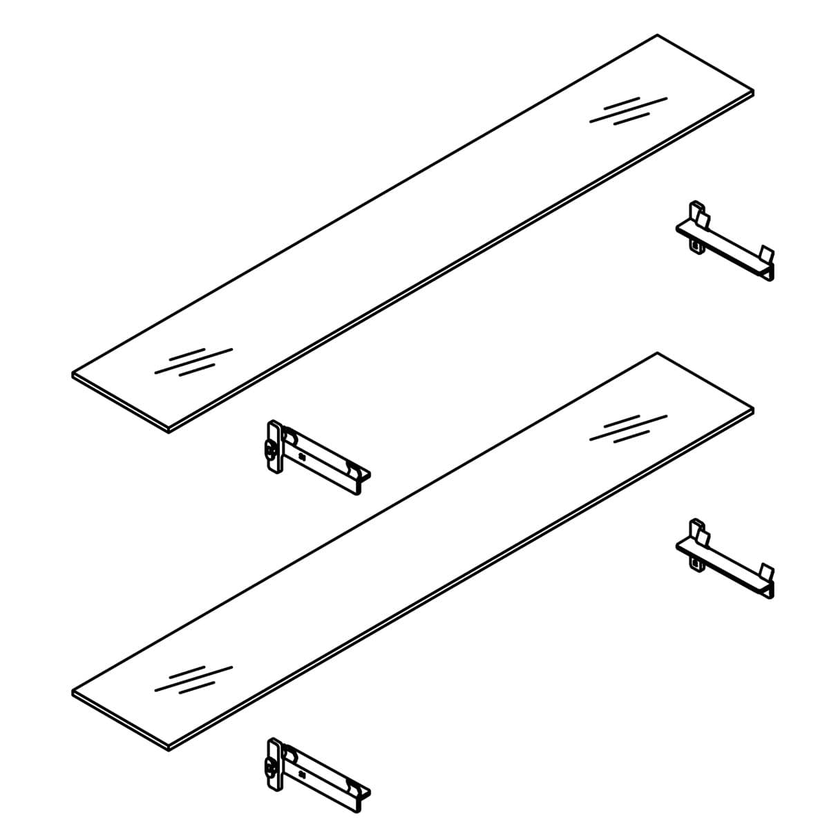 Kohler Genuine Parts Showcase SIDE Cabinet Glass Shelf KITS by Kohler Genuine Parts