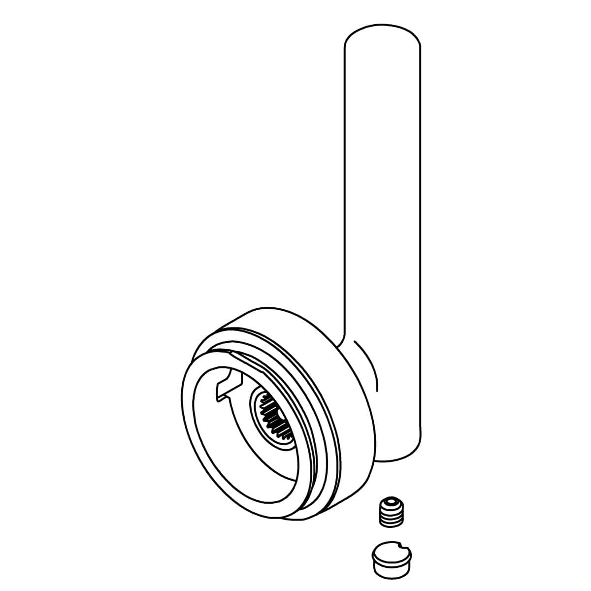 Kohler Genuine Parts Assembly, Handle - Matte Black by Kohler Genuine Parts