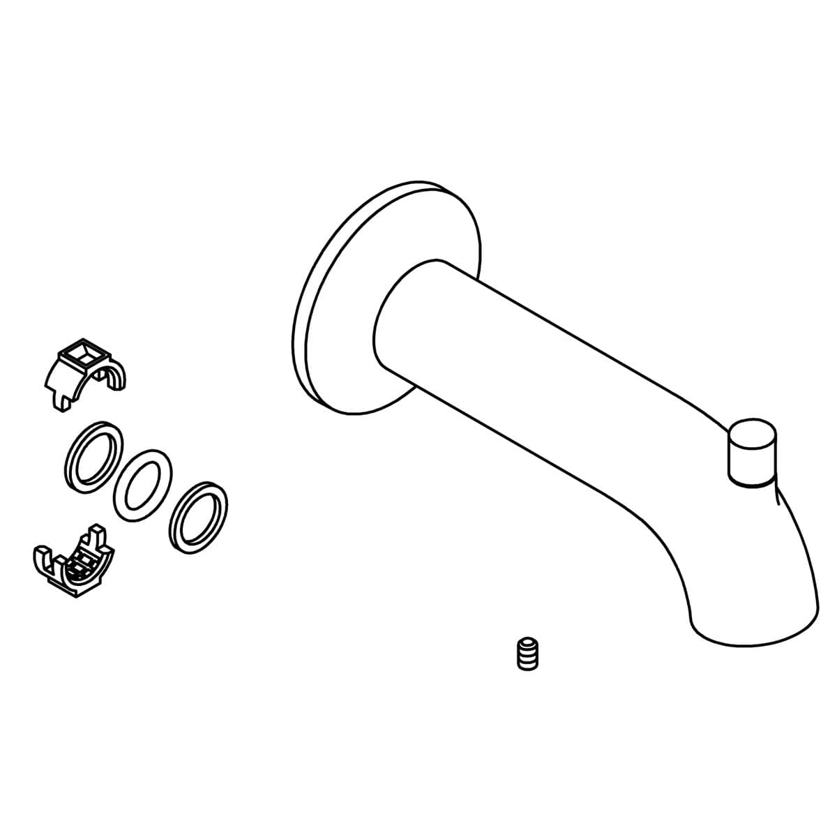 Kohler Genuine Parts TUB Spout Assembly - Matte Black by Kohler Genuine Parts