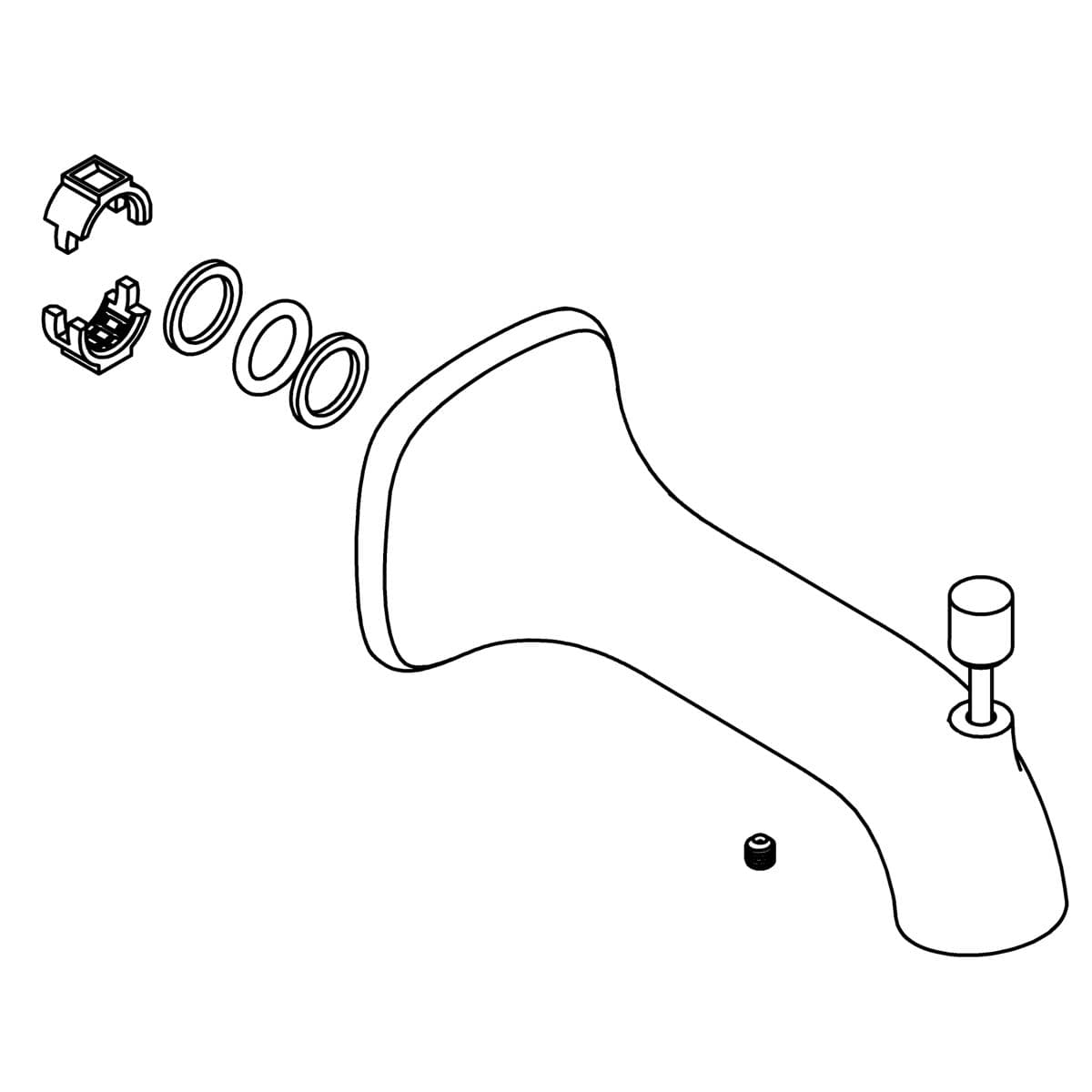 Kohler Genuine Parts Assembly, TUB Spout - Polished Nickel by Kohler Genuine Parts