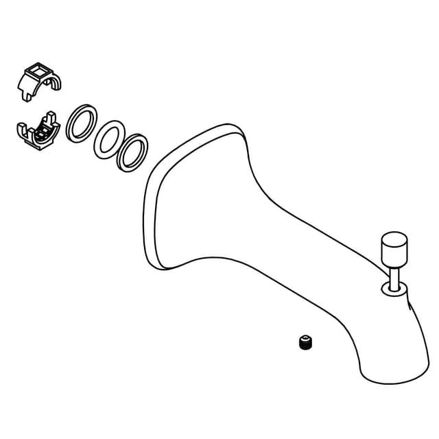 Kohler Genuine Parts Assembly, TUB Spout - Vibrant Brushed Moderne Brass
