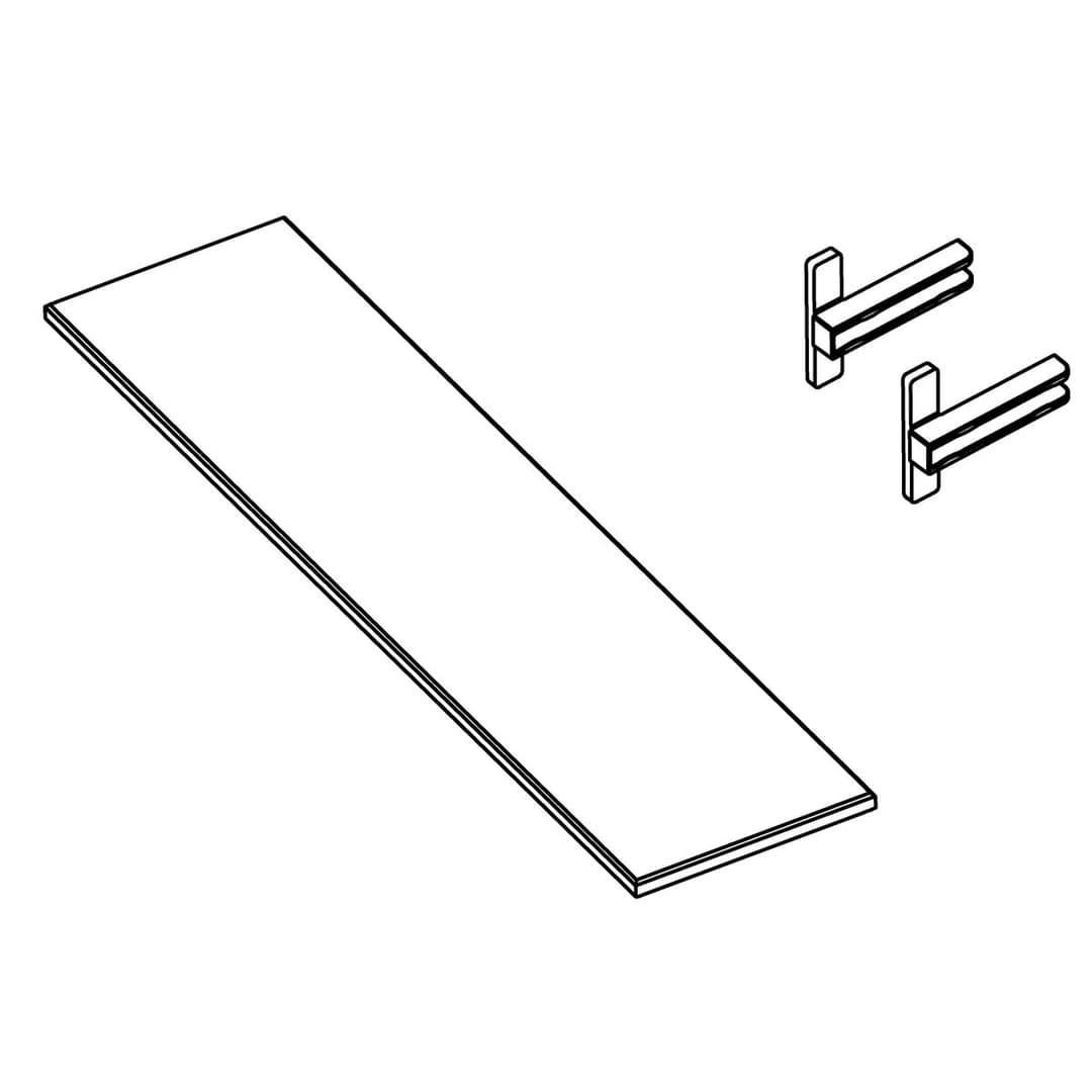 Kohler Genuine Parts Glass Shelf 16 Opp(1 Shelf 2 Holders) by Kohler Genuine Parts