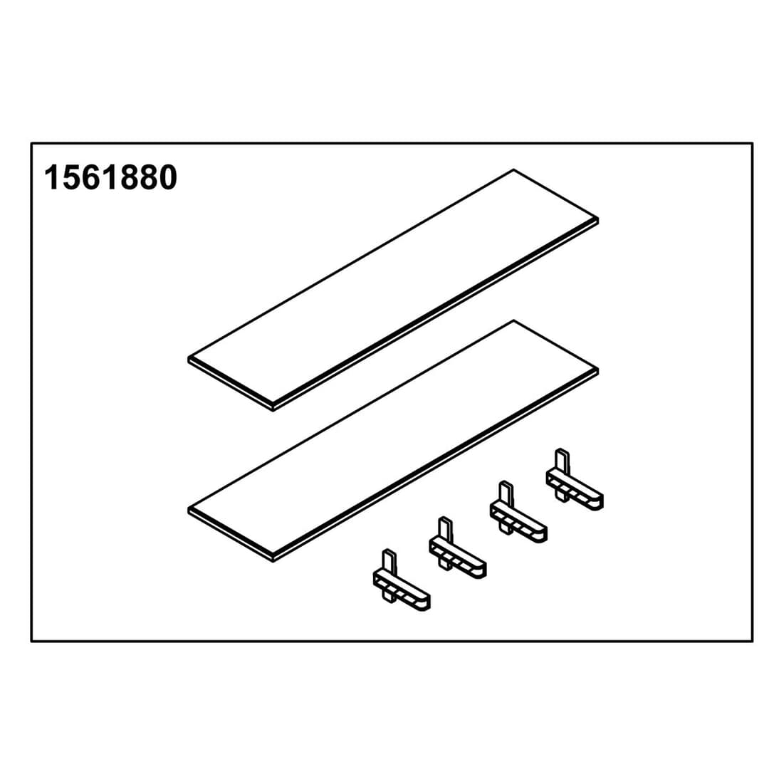 Kohler Genuine Parts Glass Shelf 15 Opp(2 Shelf 4 Holders) by Kohler Genuine Parts