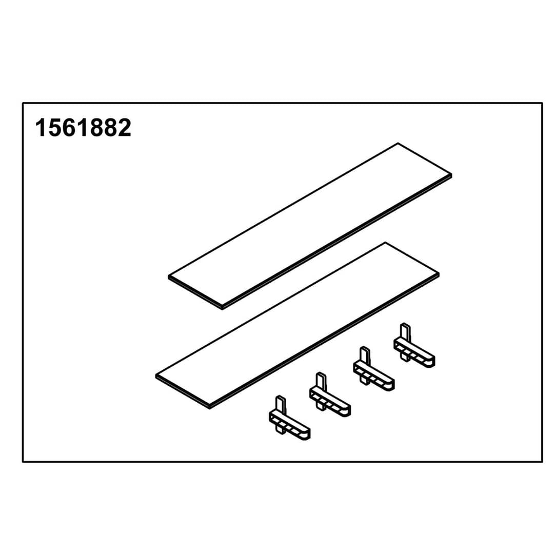Kohler Genuine Parts Glass Shelf 20 Opp(2 Shelf 4 Holders) by Kohler Genuine Parts