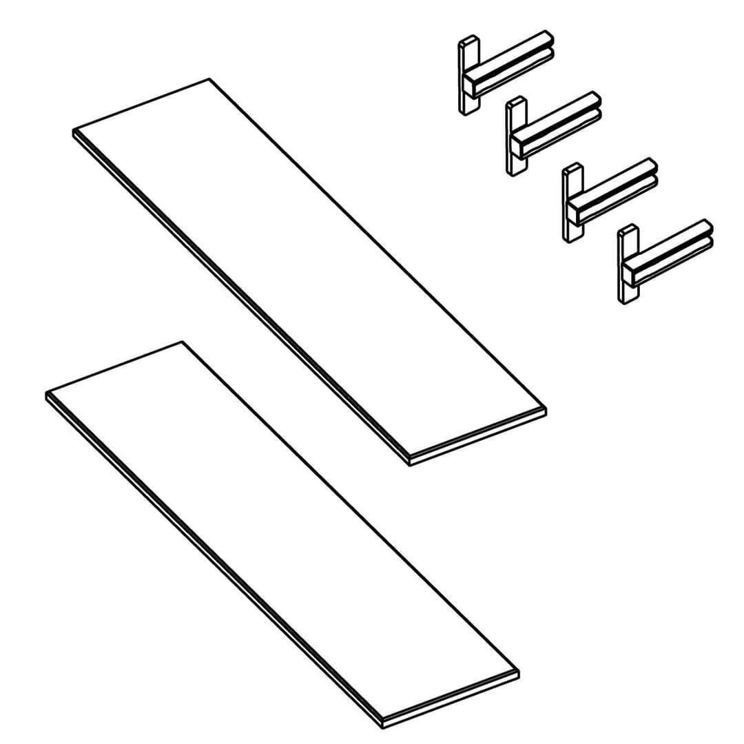 Kohler Genuine Parts Glass Shelf 16 Opp(2 Shelf 4 Holders) by Kohler Genuine Parts