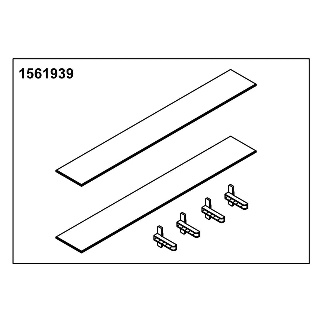 Kohler Genuine Parts Glass Shelf 35 Good(2 Shelf 4 Holders) by Kohler Genuine Parts