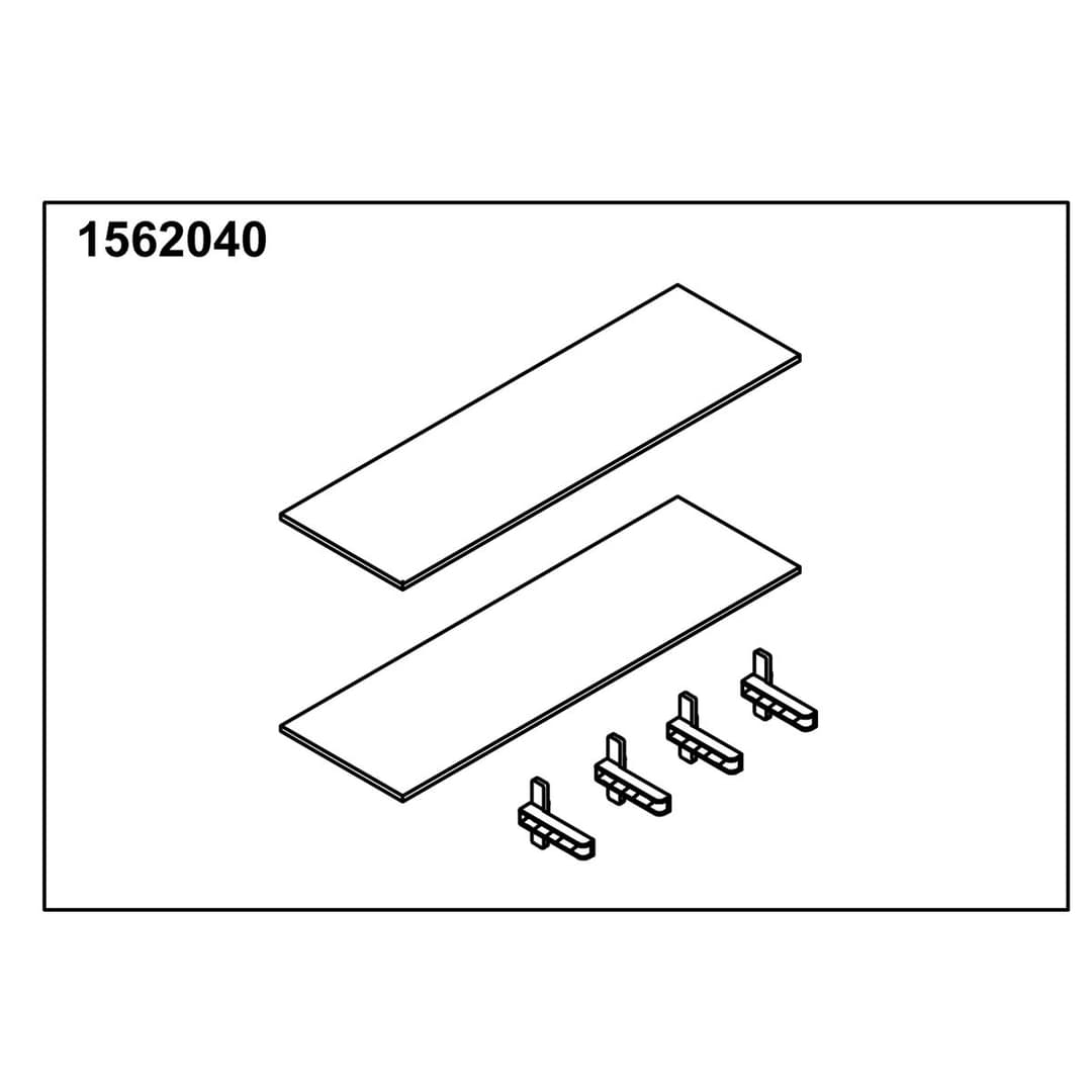 Kohler Genuine Parts Glass Shelf 16 Good(2 Shelf 4 Holders) by Kohler Genuine Parts