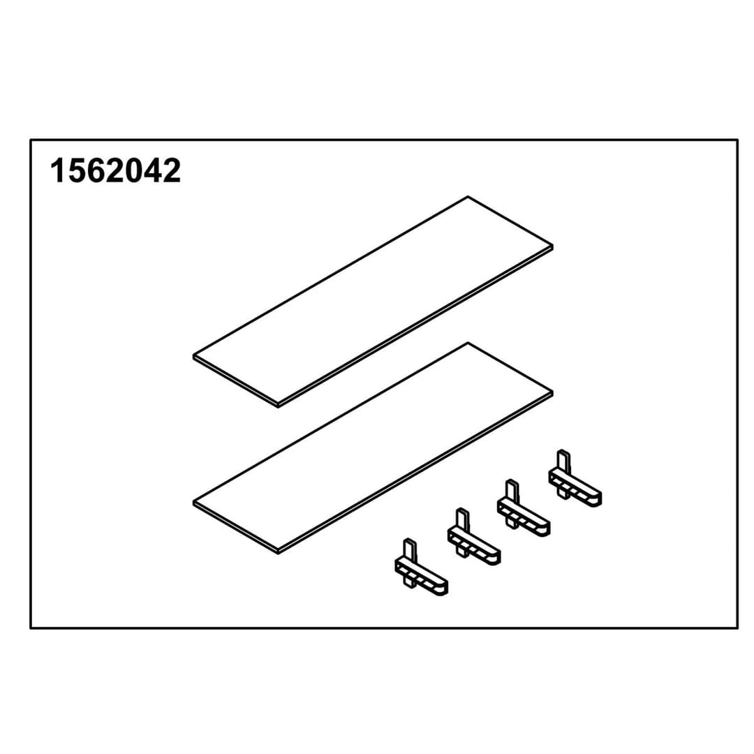 Kohler Genuine Parts Glass Shelf 15 Good(2 Shelf 4 Holders) by Kohler Genuine Parts