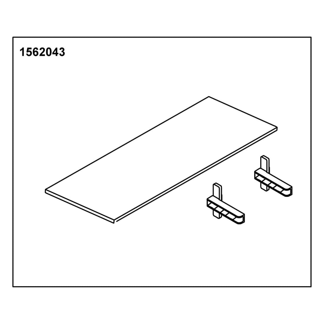 Kohler Genuine Parts Glass Shelf 15 Good(1 Shelf 2 Holders) by Kohler Genuine Parts