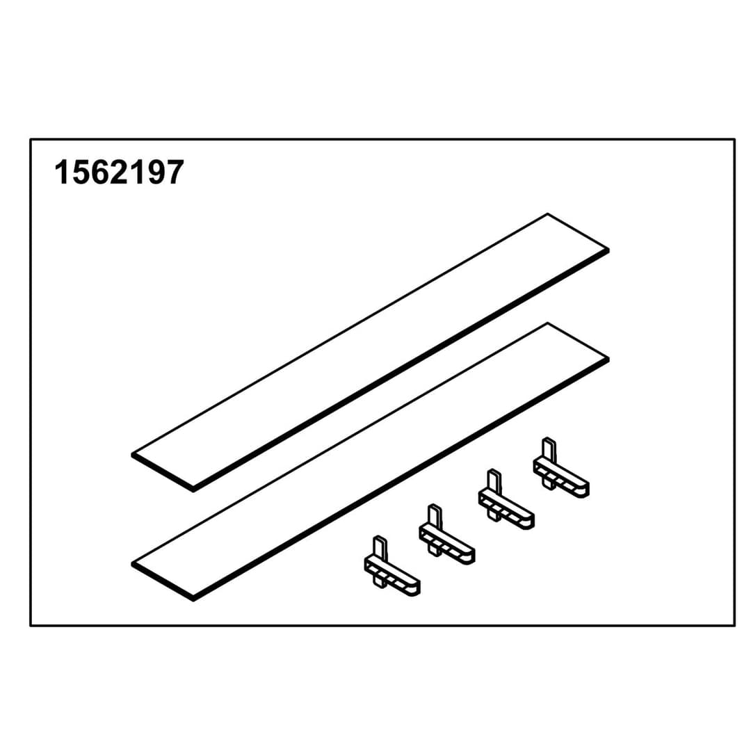 Kohler Genuine Parts Glass Shelf 25 Good(2 Shelf 4 Holders) by Kohler Genuine Parts