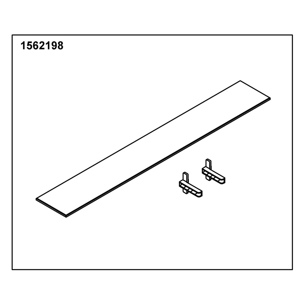 Kohler Genuine Parts Glass Shelf 25 Good(1 Shelf 2 Holders) by Kohler Genuine Parts