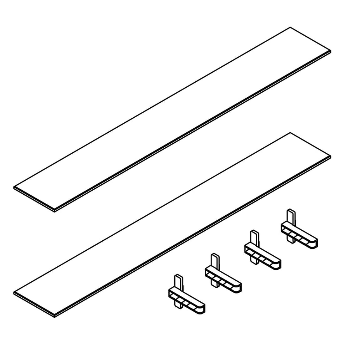 Kohler Genuine Parts Glass Shelf 30 Good(2 Shelf 4 Holders) by Kohler Genuine Parts