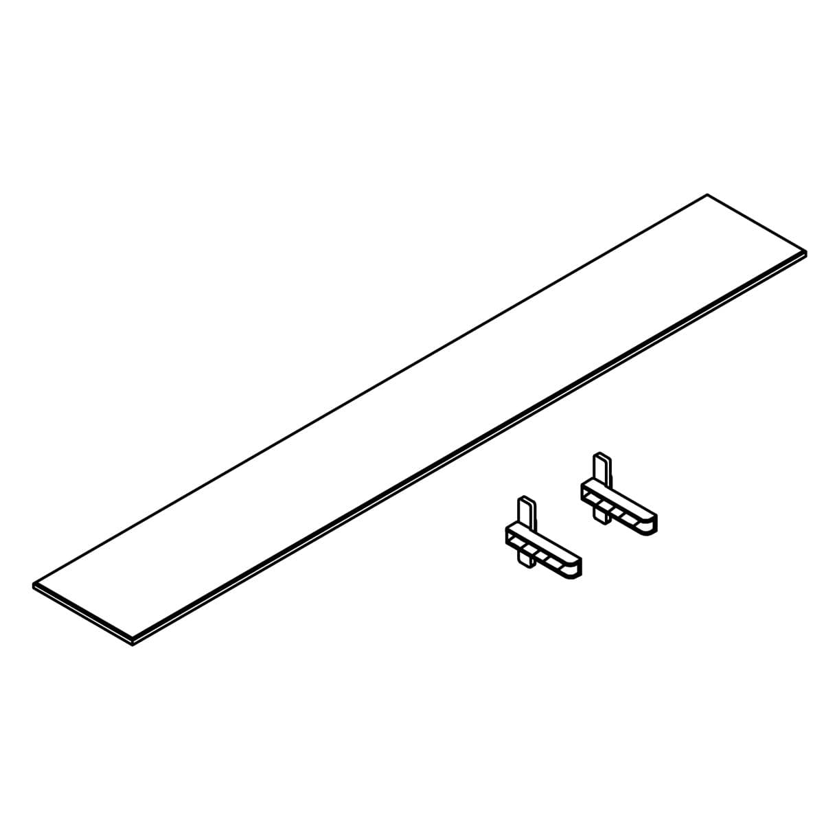 Kohler Genuine Parts Glass Shelf 30 Good(1 Shelf 2 Holders) by Kohler Genuine Parts