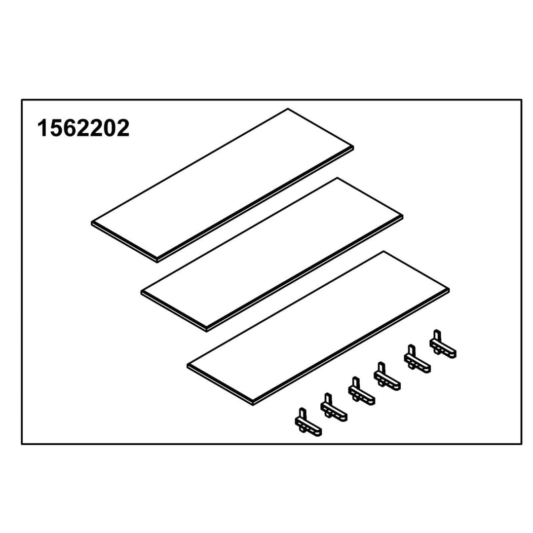 Kohler Genuine Parts Glass Shelf 15 Good(3 Shelf 6 Holders) by Kohler Genuine Parts