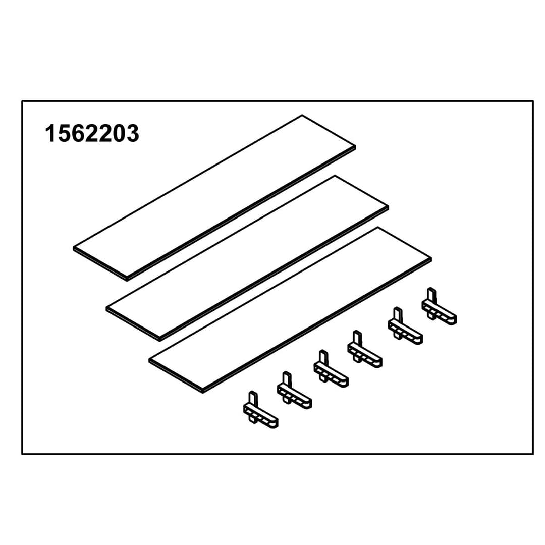 Kohler Genuine Parts Glass Shelf 20 Good(3 Shelf 6 Holders) by Kohler Genuine Parts