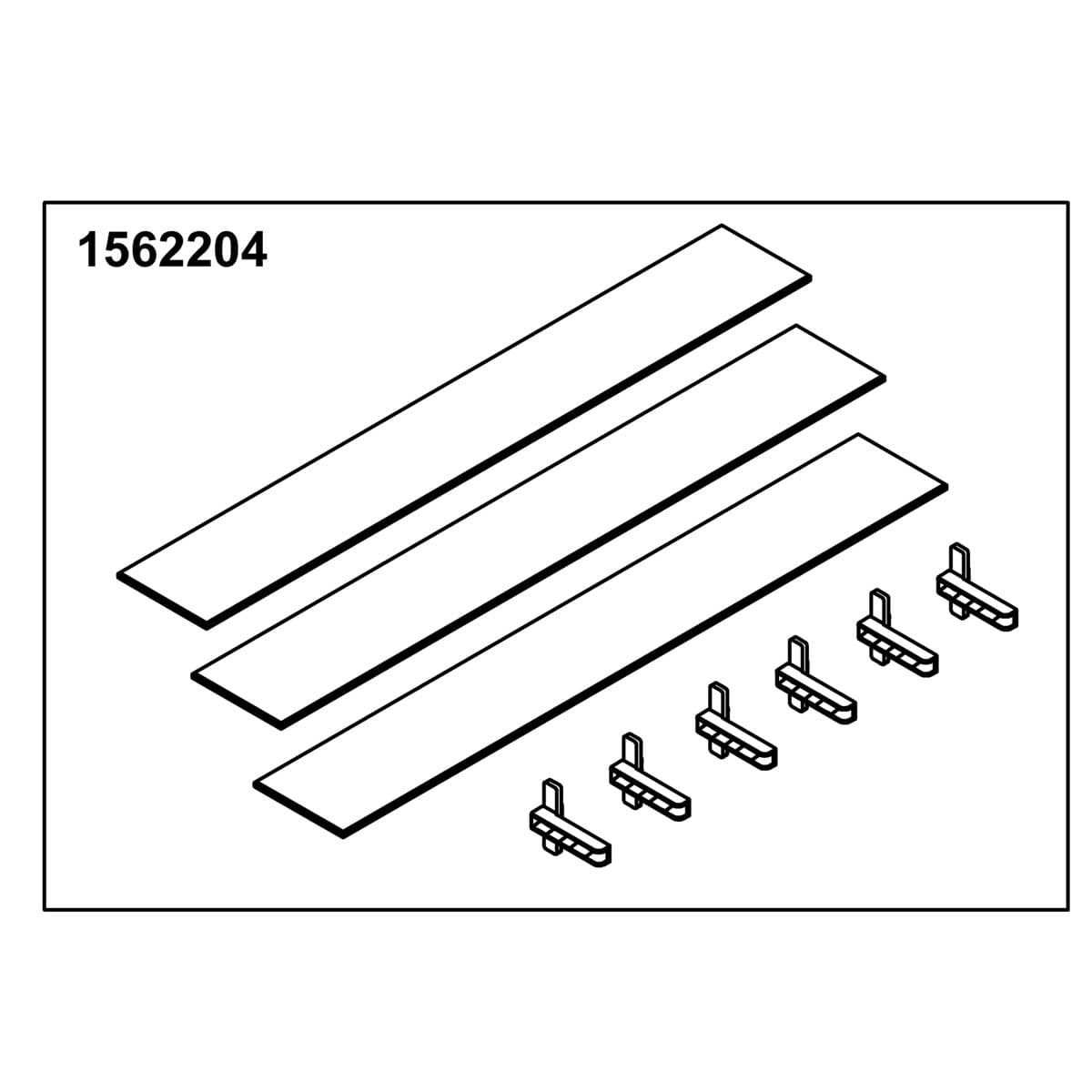 Kohler Genuine Parts Glass Shelf 25 Good(3 Shelf 6 Holders) by Kohler Genuine Parts