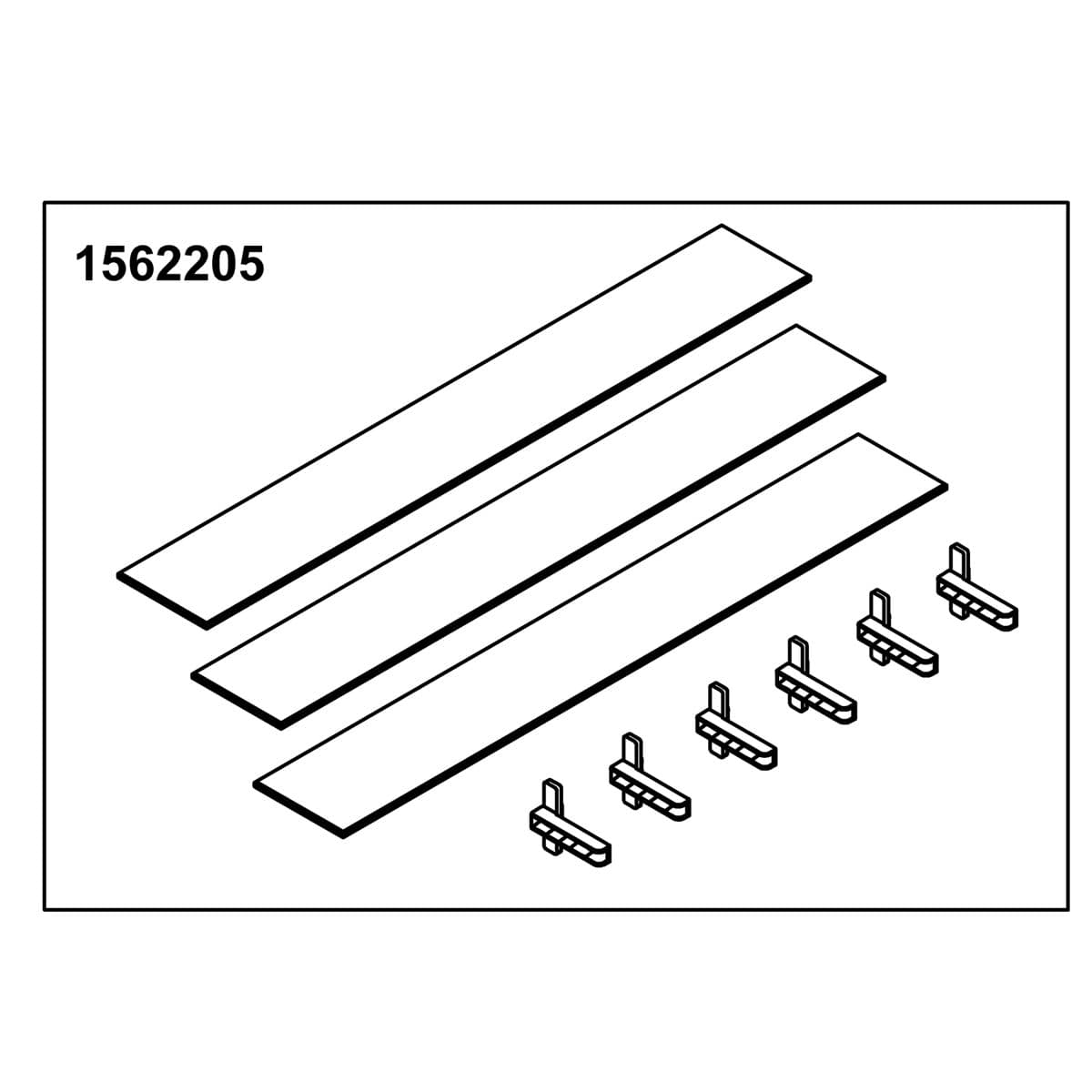 Kohler Genuine Parts Glass Shelf 30 Good(3 Shelf 6 Holders) by Kohler Genuine Parts