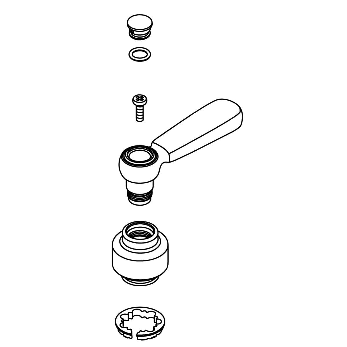 Kohler Genuine Parts Handle KIT - Vibrant Brushed Moderne Brass by Kohler Genuine Parts
