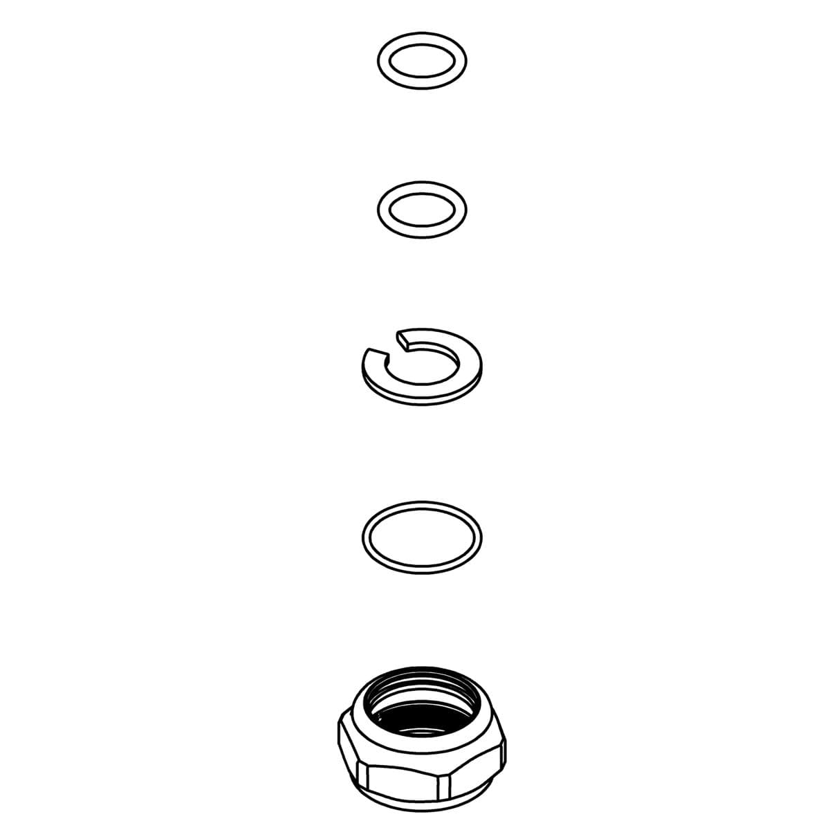 Kohler Genuine Parts Spout NUT KIT - Matte Black by Kohler Genuine Parts