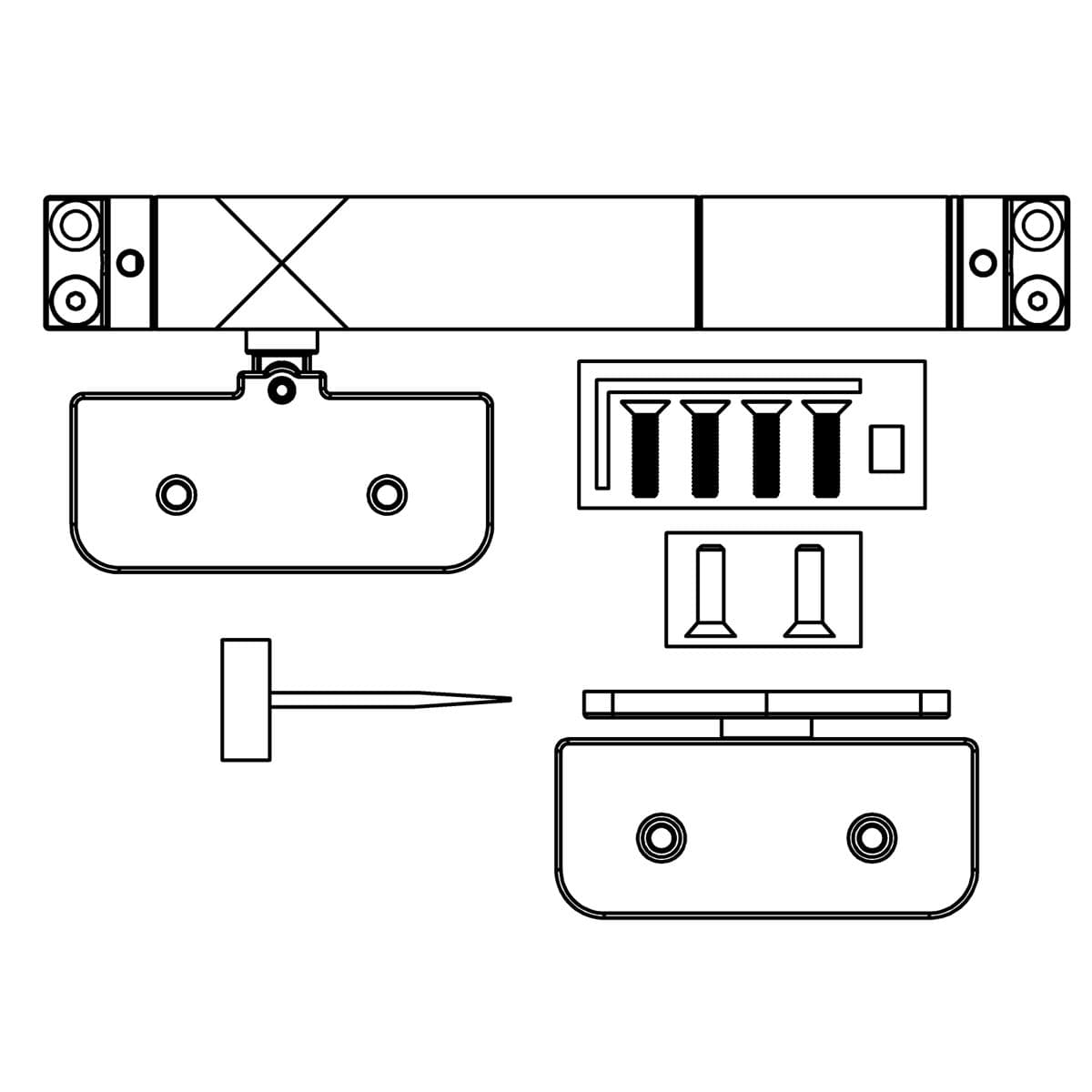 Kohler Genuine Parts SLOW Close Hinges - Pivot - Polished Chrome by Kohler Genuine Parts
