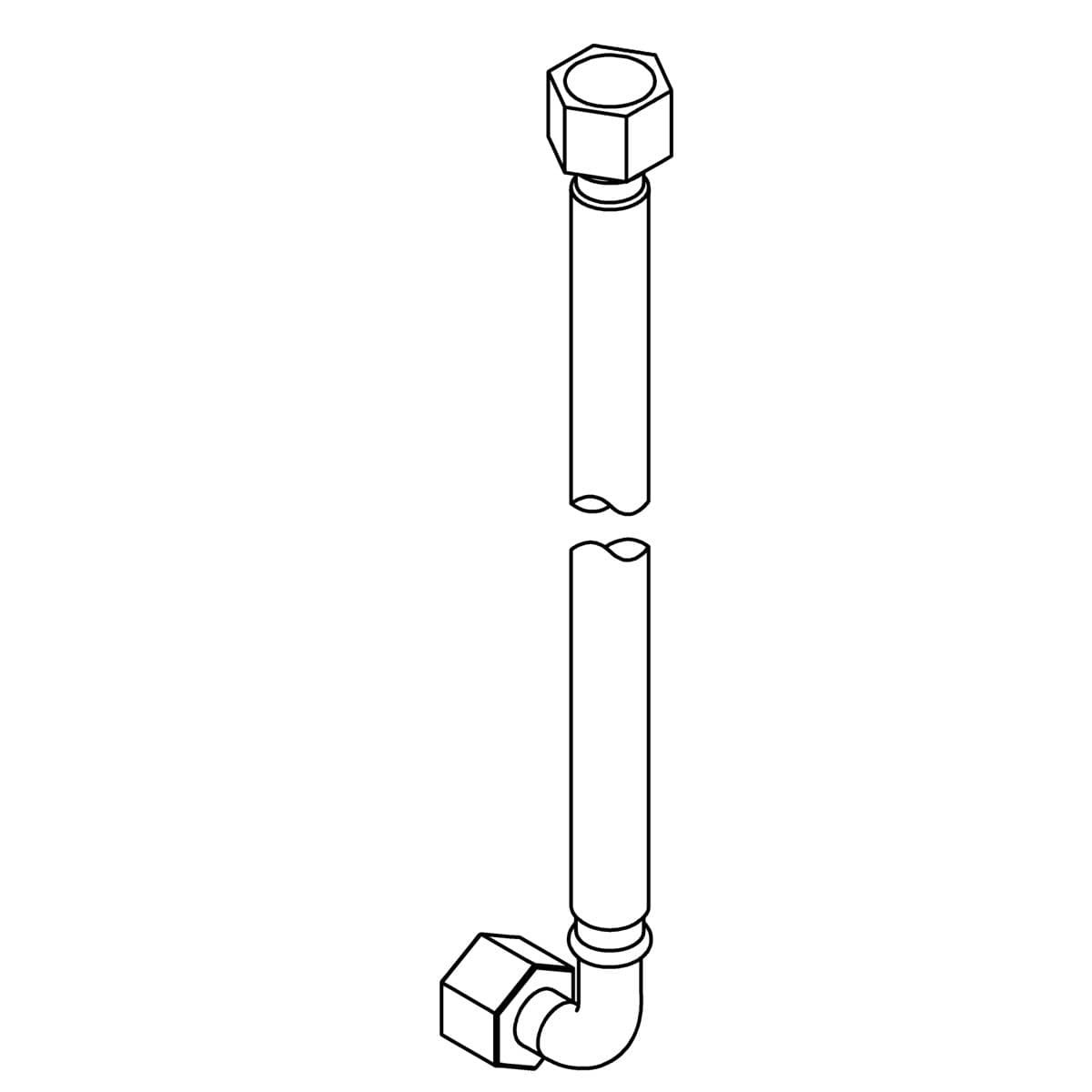 Kohler Genuine Parts Stainless Steel WIRE Braided PIPE by Kohler Genuine Parts