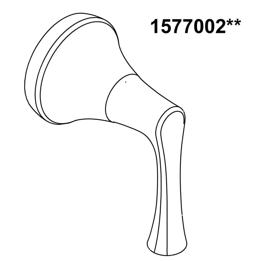 Kohler Genuine Parts Assembly, Handle - Vibrant Brushed Nickel by Kohler Genuine Parts