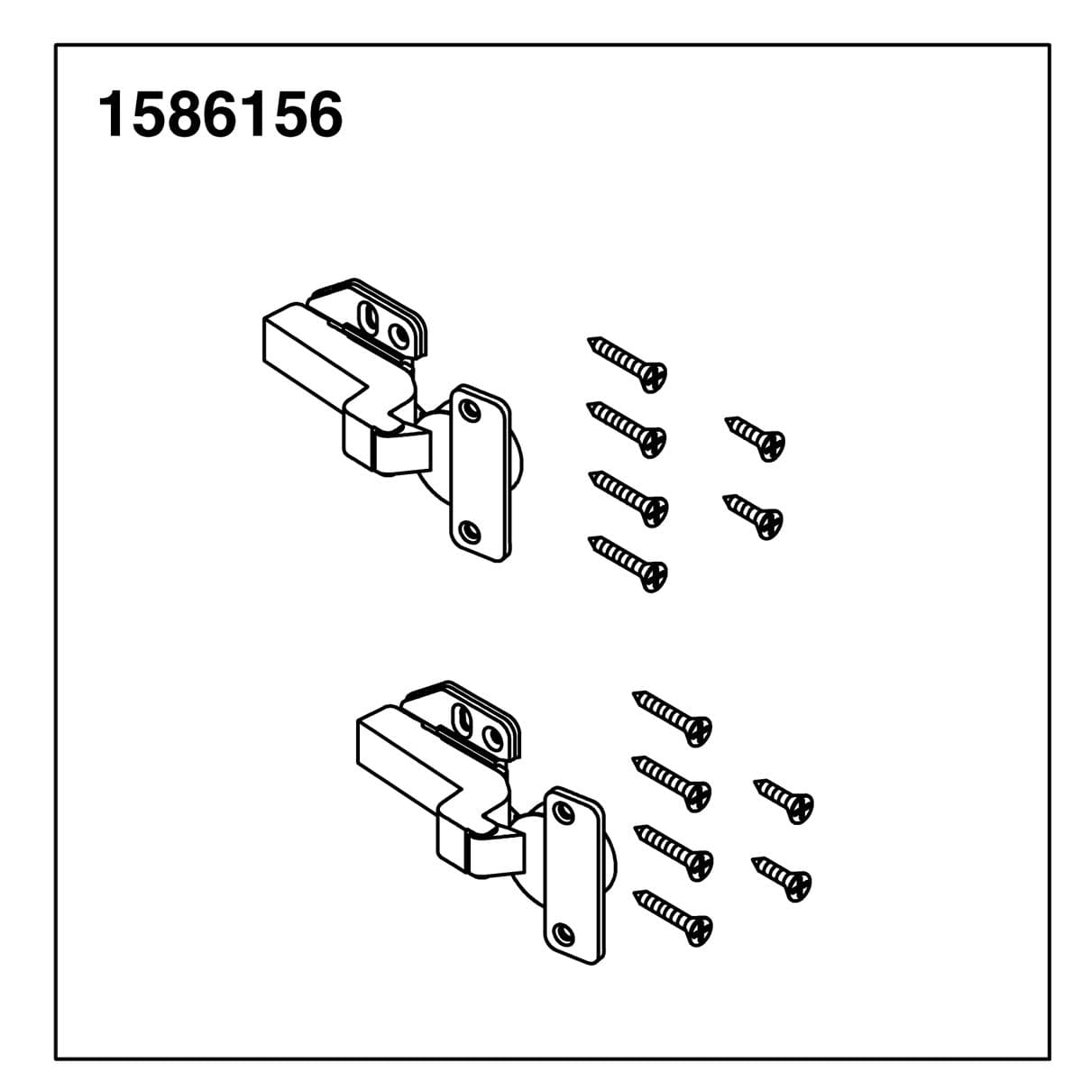 Kohler Genuine Parts Cabinet Hinge, Inset by Kohler Genuine Parts