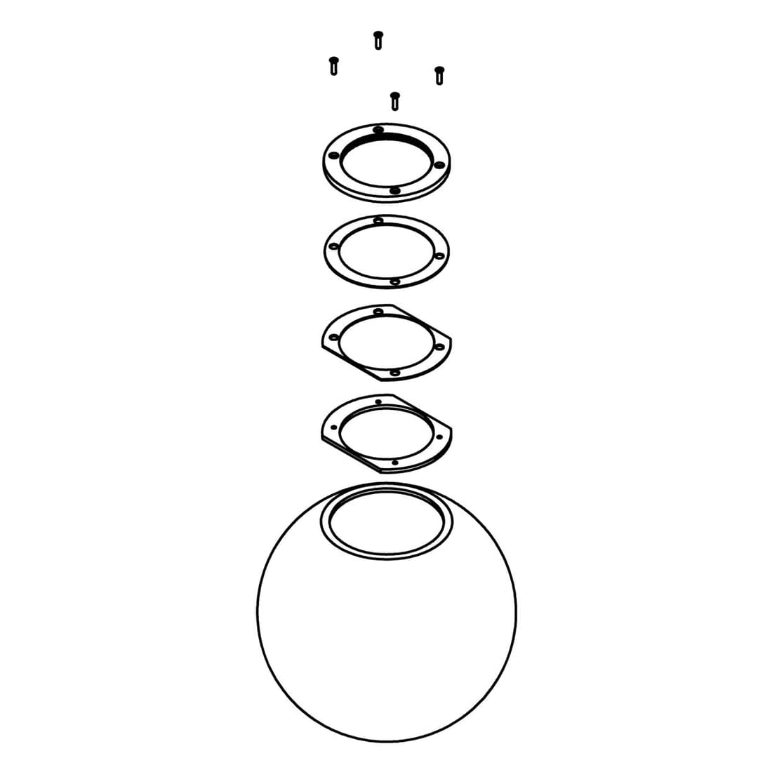Kohler Genuine Parts Glass Sphere WITH Threaded Connector by Kohler Genuine Parts