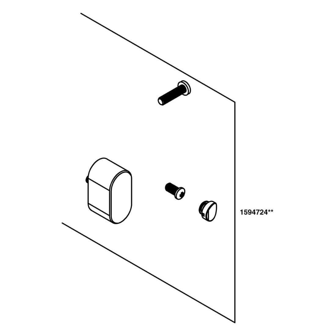 Kohler Genuine Parts Handshower Holder Service KIT - Matte Black by Kohler Genuine Parts