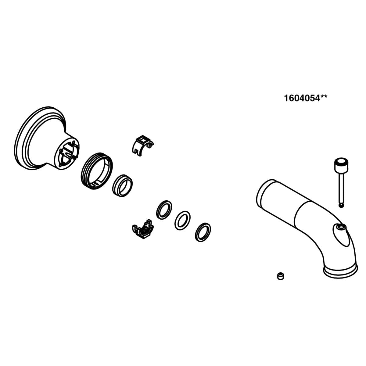 Kohler Genuine Parts Service KIT, TUB Spout Assembly - Vibrant Brushed Moderne Brass by Kohler Genuine Parts