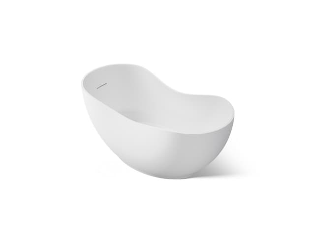 Kohler Abrazo 66'' x 31-1/2'' freestanding bath - Honed White