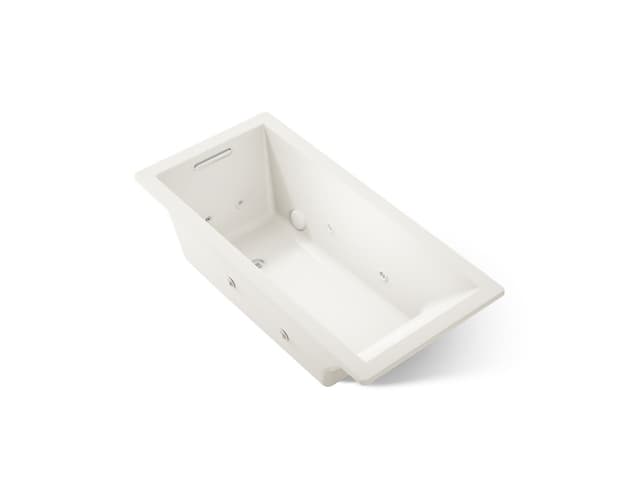 Kohler Underscore 66'' x 32'' drop-in heated whirlpool bath - Biscuit