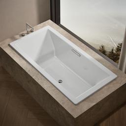Kohler Underscore 72'' x 36'' drop-in bath with Bask heated surface - White - image 2