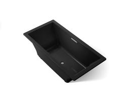 Kohler Underscore 72'' x 36'' drop-in bath with Bask heated surface - Black - image 1
