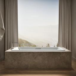 Kohler Underscore 72'' x 36'' drop-in bath with Bask heated surface - Ice Grey - image 4