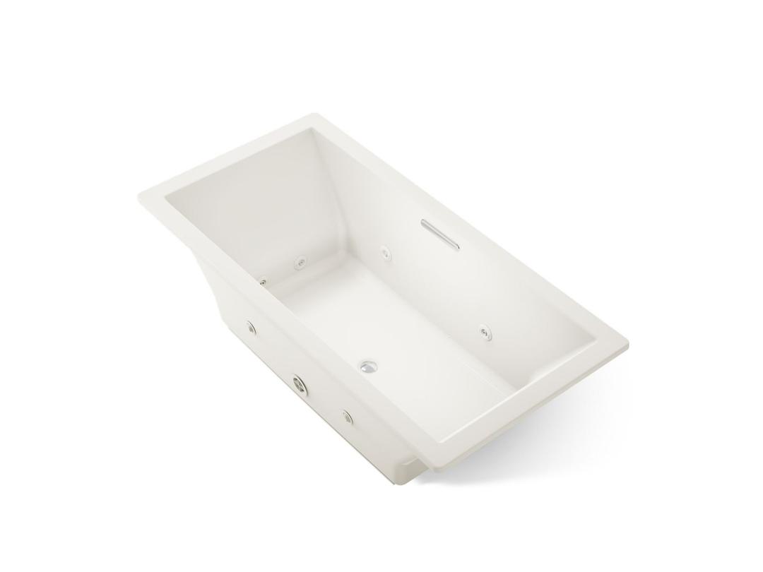 Kohler Underscore 72'' x 36'' drop-in heated whirlpool bath - Biscuit by Kohler