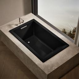 Kohler Underscore 60'' x 36'' drop-in bath - Black - image 2