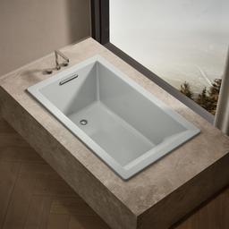 Kohler Underscore 60'' x 36'' drop-in bath - Ice Grey - image 2