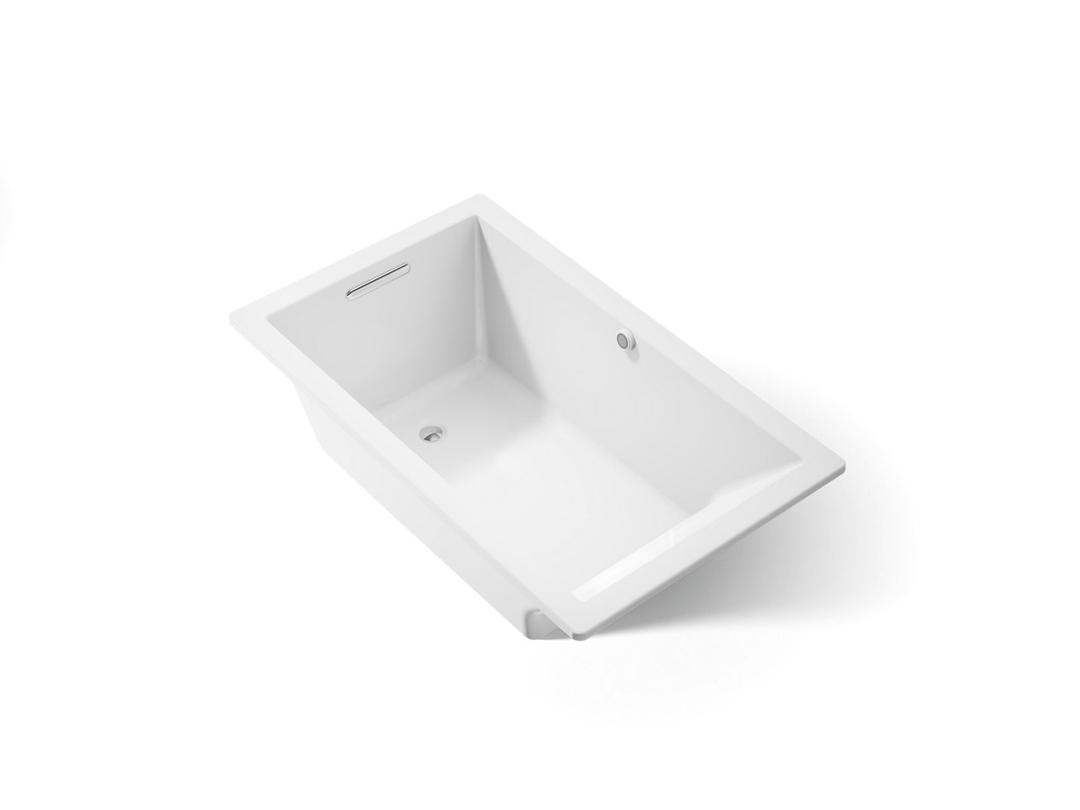Kohler Underscore 60'' x 36'' drop-in bath with Bask heated surface - White by Kohler