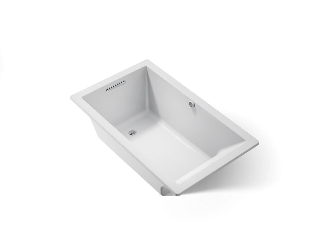 Kohler Underscore 60'' x 36'' drop-in bath with Bask heated surface - Ice Grey by Kohler