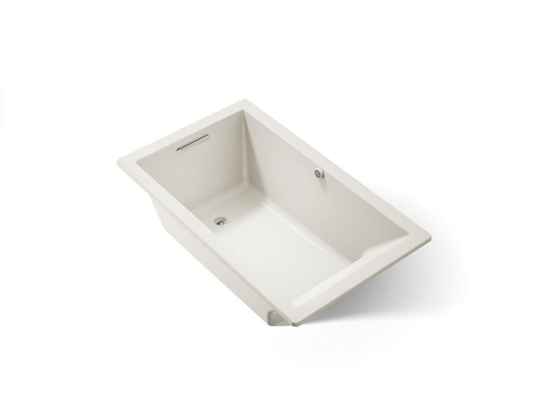 Kohler Underscore 60'' x 36'' drop-in bath with Bask heated surface - Biscuit by Kohler