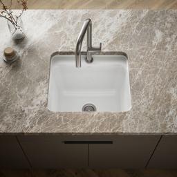 Kohler Glen FallsE 25'' top-/undermount single-bowl utility sink - White - image 2