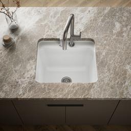 Kohler Glen FallsE 25'' top-/undermount single-bowl utility sink - White - image 2