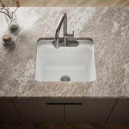 Kohler Glen FallsE 25'' top-/undermount single-bowl utility sink - White - image 2