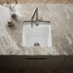 Kohler Park FallsE 21'' top-/undermount single-bowl utility sink - White - image 2