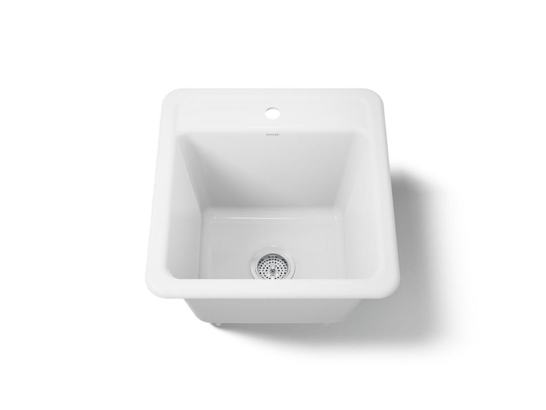 Kohler Park FallsE 21'' top-/undermount single-bowl utility sink - White by Kohler