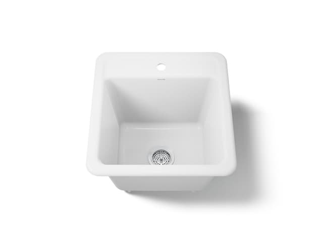 Kohler Park FallsE 21'' top-/undermount single-bowl utility sink - White
