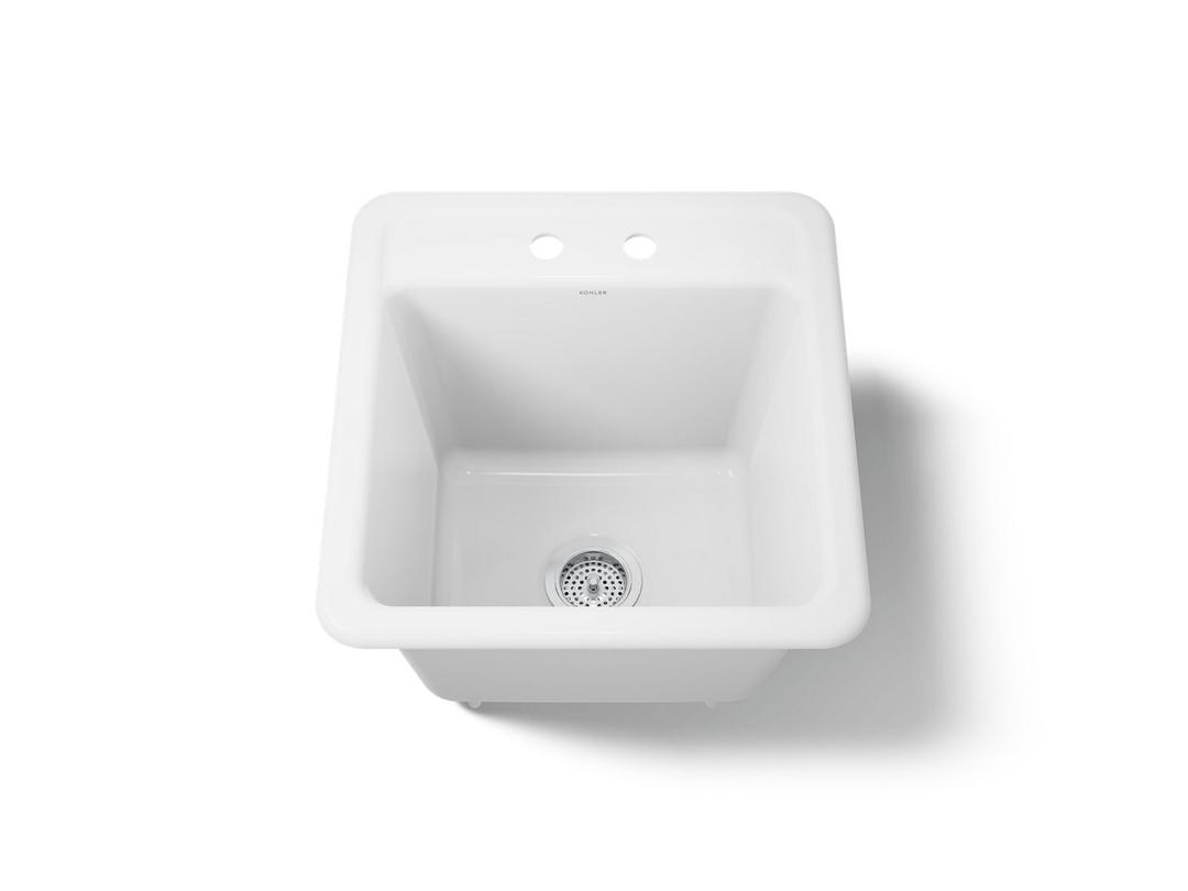 Kohler Park FallsE 21'' top-/undermount single-bowl utility sink - White by Kohler