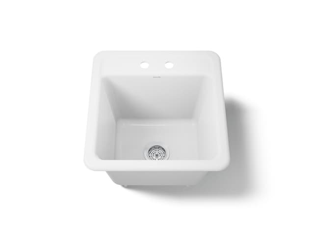 Kohler Park FallsE 21'' top-/undermount single-bowl utility sink - White